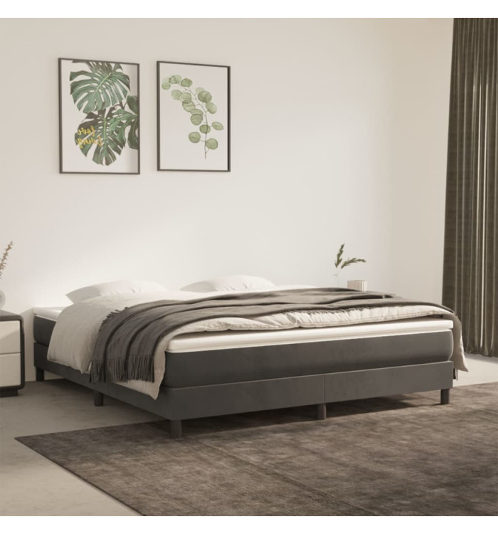 Matelas de lit à ressorts ensachés Gris foncé 160x200x20 cm | Mobilier & Déco