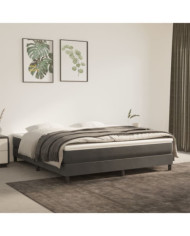 Matelas de lit à ressorts ensachés Gris foncé 160x200x20 cm | Mobilier & Déco