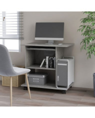 Bureau d'ordinateur Gris béton 80x50x75 cm Bois d'ingénierie | Mobilier & Déco