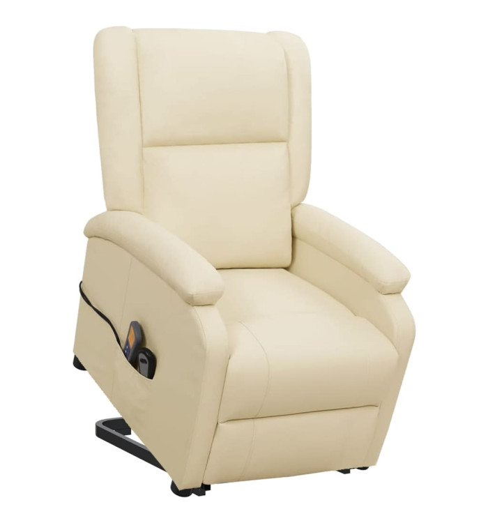Fauteuil de massage Crème Similicuir | Mobilier & Déco