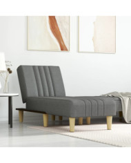 Chaise longue gris foncé tissu | Mobilier & Déco