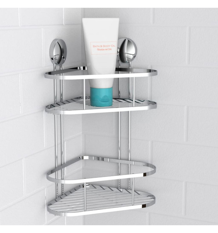 EISL Étagère d'angle de douche Chrome 22x18x35 cm | Mobilier & Déco