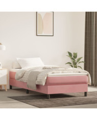 Matelas de lit à ressorts ensachés Rose 90x190x20 cm Velours | Mobilier & Déco