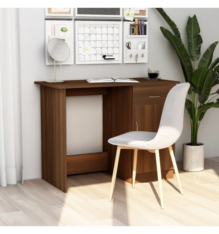 Bureau Chêne marron 100x50x76 cm Bois d'ingénierie | Mobilier & Déco