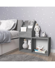 Porte-revue pour enfants Gris béton Bois d’ingénierie | Mobilier & Déco