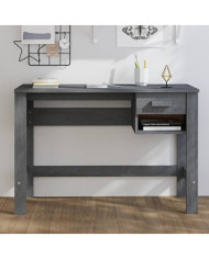Bureau HAMAR Gris foncé 110x40x75 cm Bois massif de pin | Mobilier & Déco