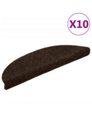 Tapis autoadhésifs de marches 10pcs Marron 56x17x3cm Aiguilleté | Mobilier & Déco