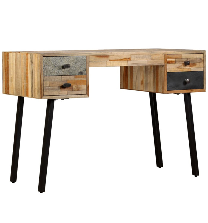 Bureau Teck de récupération massif 110 x 50 x 76 cm | Mobilier & Déco