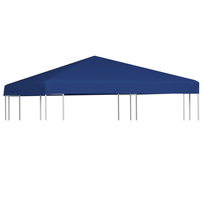 Toile supérieure de belvédère 310 g / m² 3 x 3 m Bleu | Mobilier & Déco