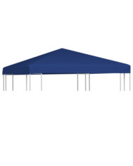Toile supérieure de belvédère 310 g / m² 3 x 3 m Bleu | Mobilier & Déco