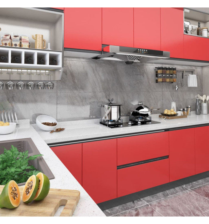 Films autoadhésifs pour meubles 2 pcs Rouge 500x90 cm PVC | Mobilier & Déco
