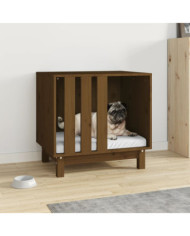Niche pour chien Marron miel 60x45x57 cm Bois de pin massif | Mobilier & Déco