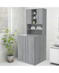 Meuble pour machine à laver Sonoma gris 70,5x25,5x90 cm | Mobilier & Déco