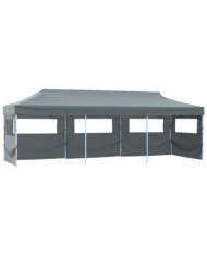 Tente de réception pliable avec 5 parois 3 x 9 m Anthracite | Mobilier & Déco