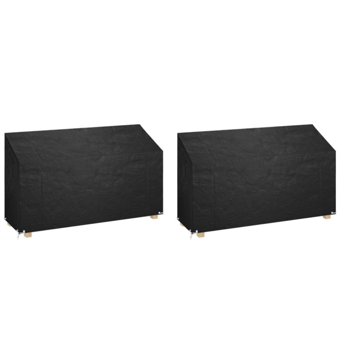 Housses de banc de jardin 2 pcs 12 œillets 210x70x70/88 cm PE | Mobilier & Déco