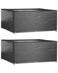 Housses de salon de jardin 2 pcs 16 œillets 205x205x90 cm carré | Mobilier & Déco