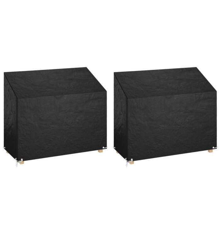 Housses de banc de jardin 2 pcs 8 œillets 160x70x70/88 cm PE | Mobilier & Déco