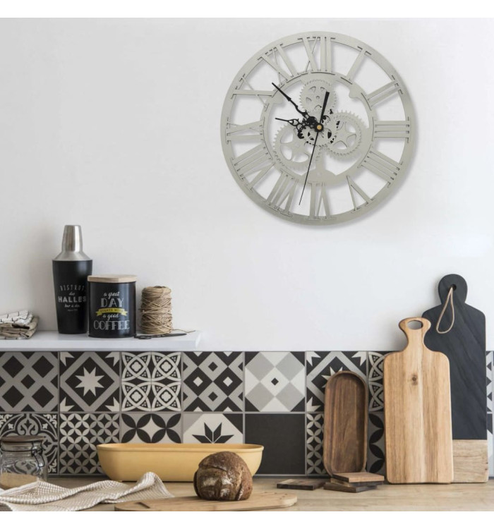Horloge murale Argenté 30 cm Acrylique | Mobilier & Déco