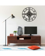 Horloge murale Argenté 78 cm Métal | Mobilier & Déco