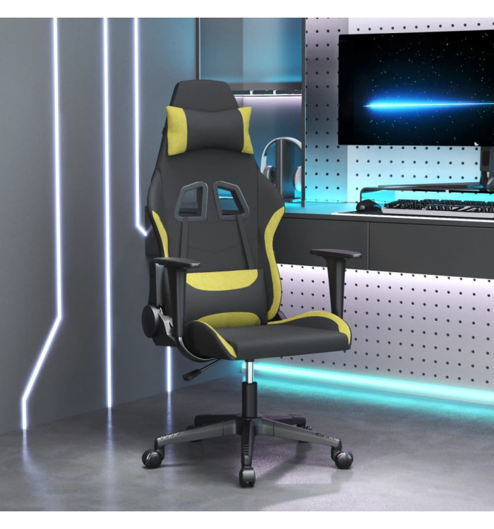 Chaise de jeu Noir et vert clair Tissu | Mobilier & Déco