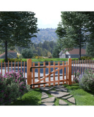 Portillon de clôture Bois de noisetier imprégné 100x60 cm | Mobilier & Déco