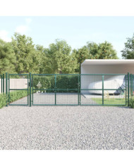 Portal de jardin maille vert 500x175 cm acier galvanisé | Mobilier & Déco