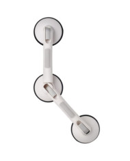 RIDDER Barre d'appui angulaire à ventouse Premium blanc | Mobilier & Déco