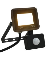 Projecteur à LED avec capteur 10 W Blanc chaud | Mobilier & Déco