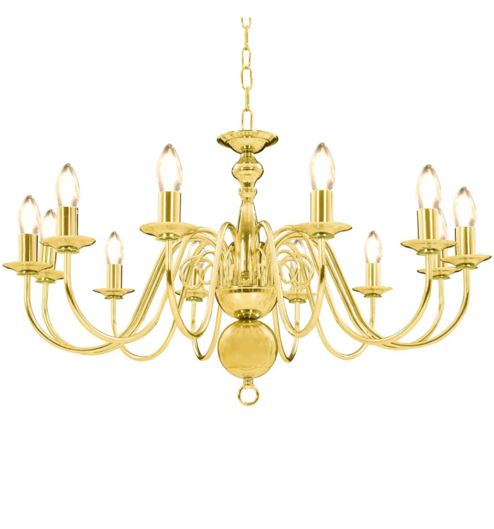 Lustre Doré 12 ampoules E14 | Mobilier & Déco