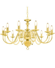 Lustre Doré 12 ampoules E14 | Mobilier & Déco