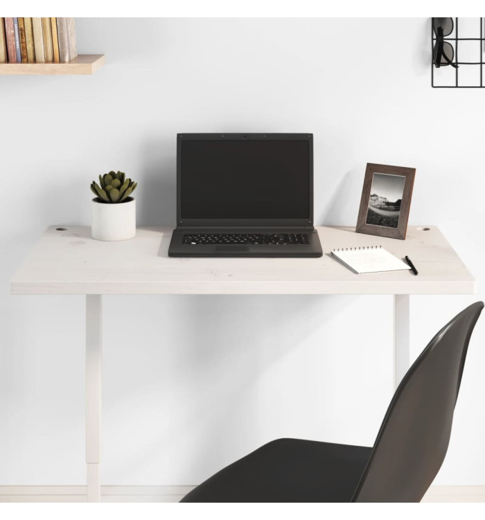 Dessus de bureau blanc 80x40x2,5 cm bois massif de pin | Mobilier & Déco