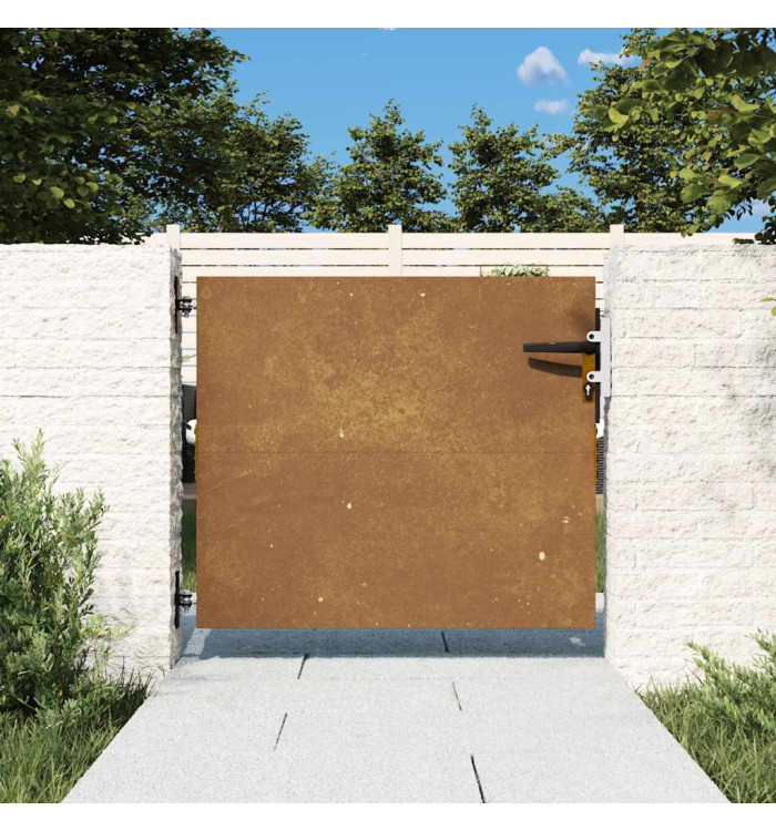 Portail de jardin 85x75 cm acier corten | Mobilier & Déco