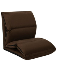 Chaise pliable de sol Marron Microfibre | Mobilier & Déco