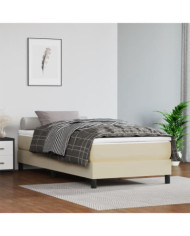 Matelas de lit à ressorts ensachés Crème 90x200x20cm Similicuir | Mobilier & Déco