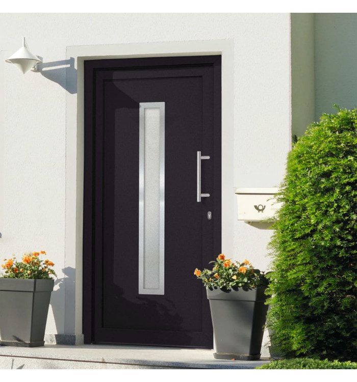 Porte d'entrée Anthracite 98x200 cm | Mobilier & Déco