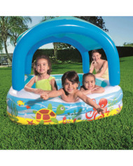Bestway Piscine de jeu avec auvent bleu 140x140x114 cm 52192 | Mobilier & Déco