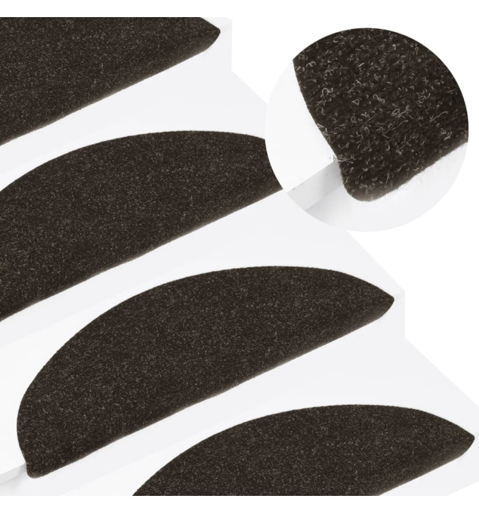 Tapis d'escalier auto-adhésifs 10 pcs anthracite 65x22,5x3,5 cm | Mobilier & Déco