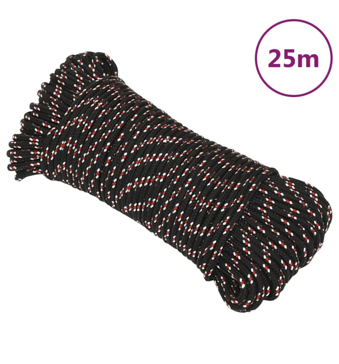 Corde de bateau Noir 3 mm 25 m Polypropylène | Mobilier & Déco