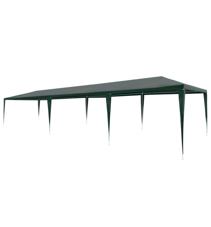 Tente de réception 3x9 m PE Vert | Mobilier & Déco
