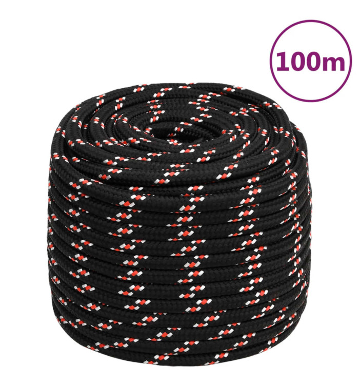 Corde de bateau Noir 16 mm 100 m Polypropylène | Mobilier & Déco