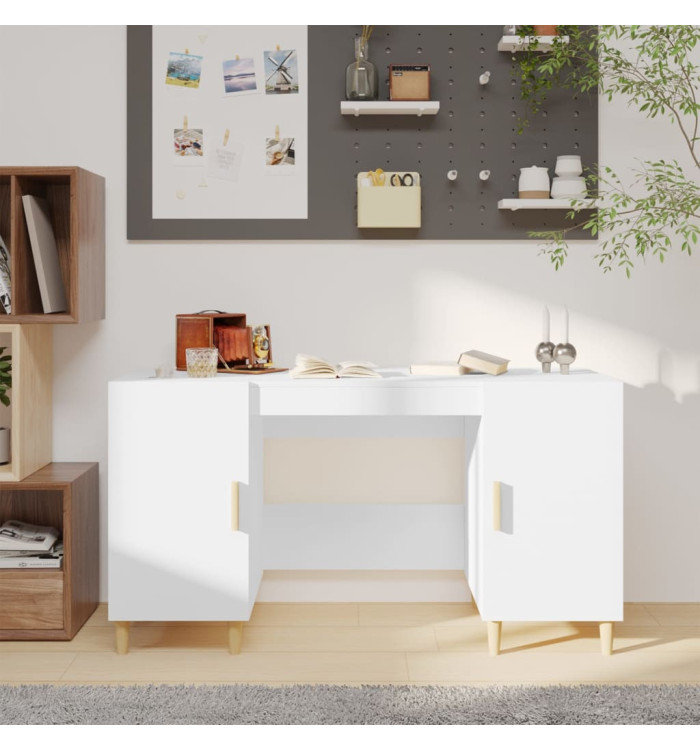Bureau Blanc 140x50x75 cm Bois d'ingénierie | Mobilier & Déco