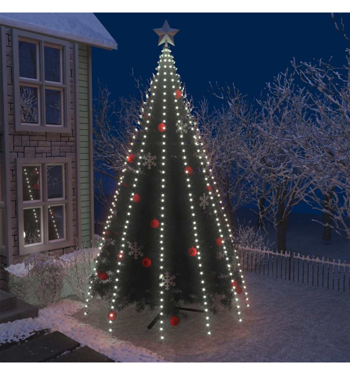 Guirlande lumineuse avec 500 LED Blanc froid 500 cm Int/Ext | Mobilier & Déco