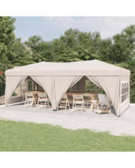 Tente de réception pliable avec parois Crème 3x6 m | Mobilier & Déco
