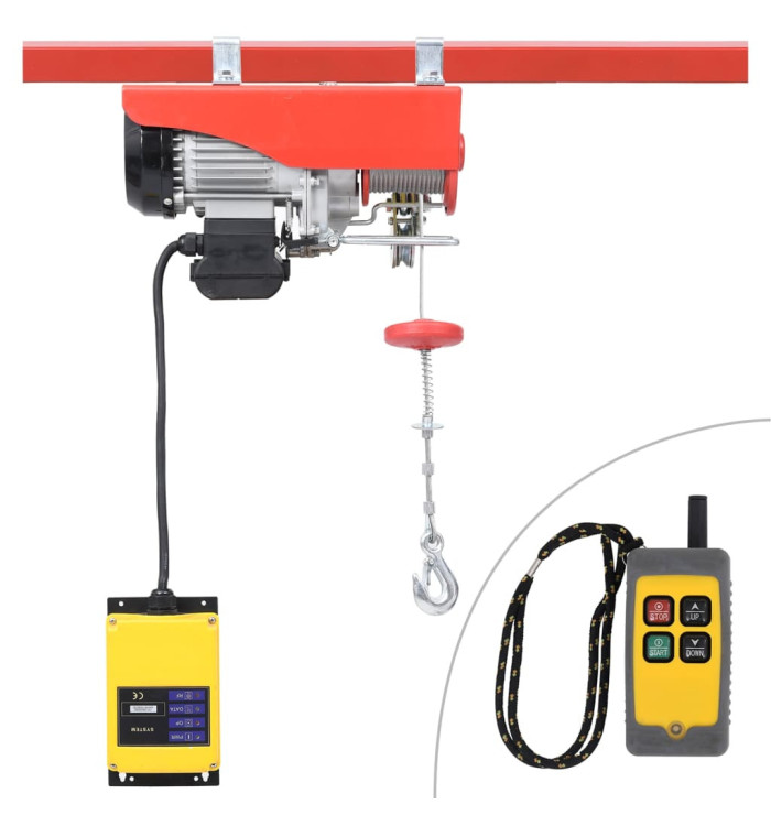 Palan électrique avec télécommande sans fil 1000 W 300/600 kg | Mobilier & Déco