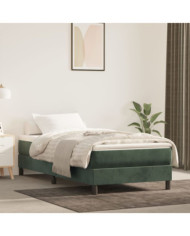 Matelas de lit à ressorts ensachés Vert foncé 100x200x20 cm | Mobilier & Déco