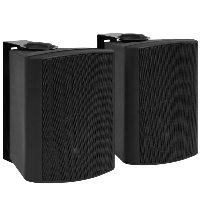 Haut-parleurs stéréo muraux 2 pcs noir intérieur extérieur 100W | Mobilier & Déco