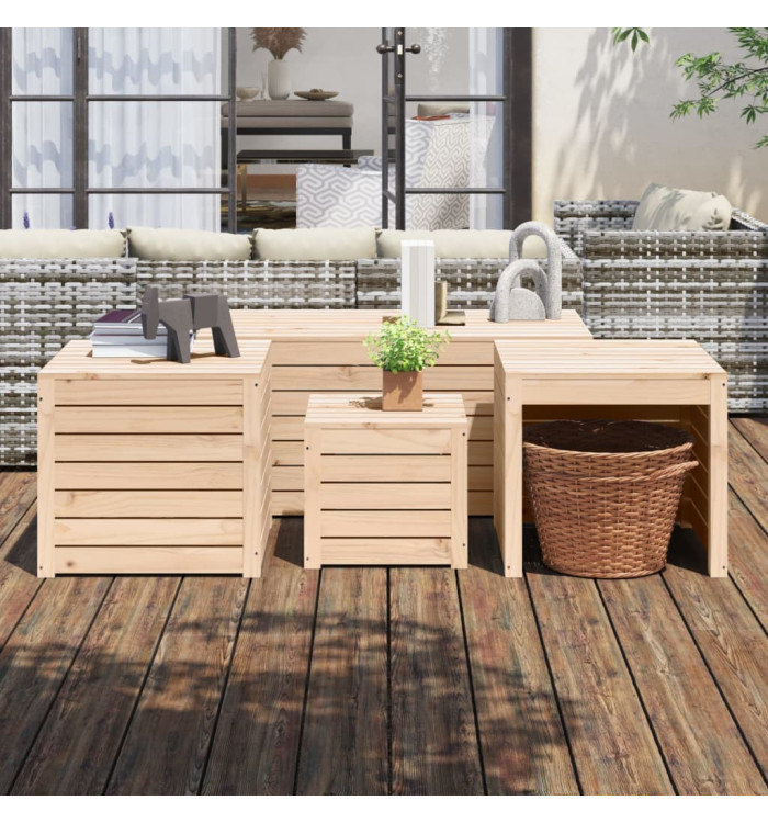 Ensemble de boîtes de jardin 4 pcs bois de pin massif | Mobilier & Déco