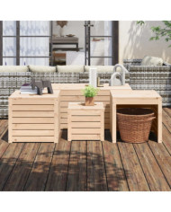 Ensemble de boîtes de jardin 4 pcs bois de pin massif | Mobilier & Déco