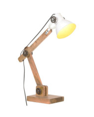 Lampe de bureau industrielle Blanc Rond 58x18x90 cm E27 | Mobilier & Déco