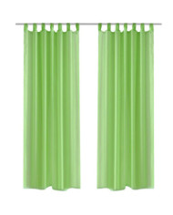 Rideau fin Vert pomme 140x175 cm 2 pcs | Mobilier & Déco